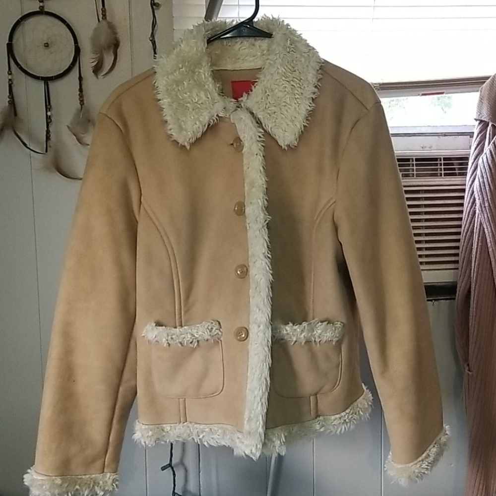 Fur lined coat